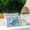 Rustic Blue Turtle Design by Andrea Tachiera Outdoor Printed Pillow